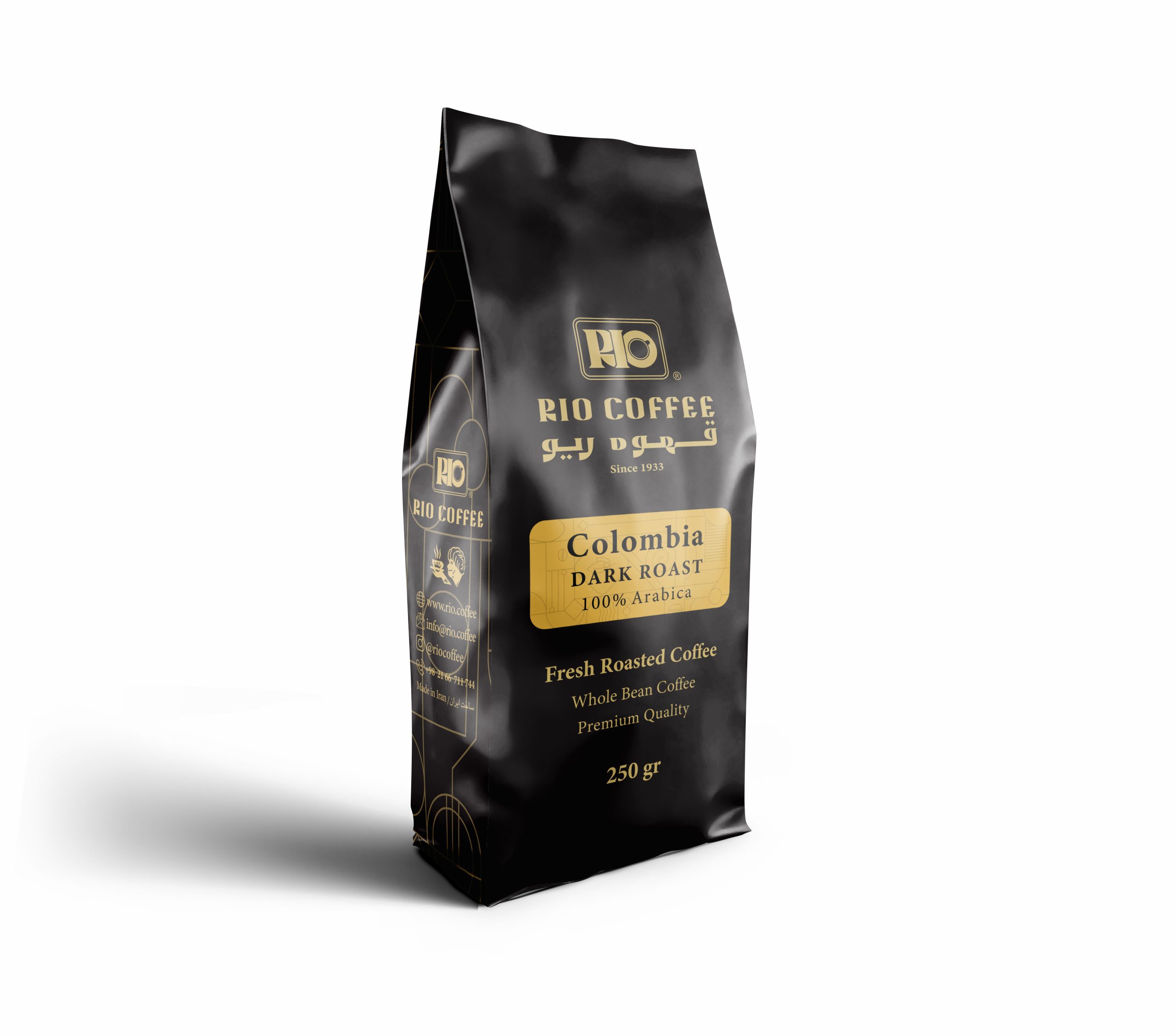 قهوه کلمبیا دارک %100 عربیکا - 250 گرمی