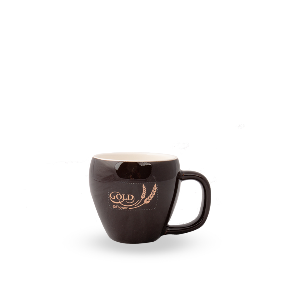 فنجان گلد قهوه ای