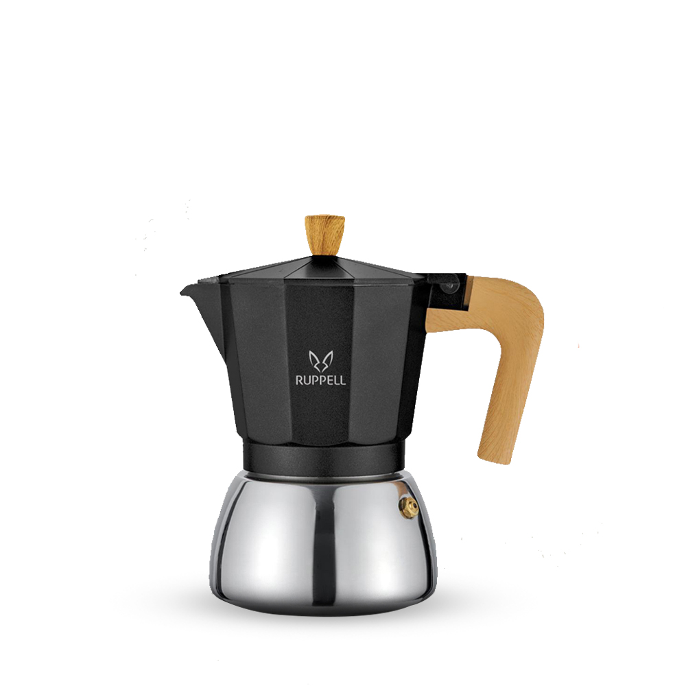 موکاپات روپل 3 نفره دسته طرح چوبی استیل رنگ مشکی