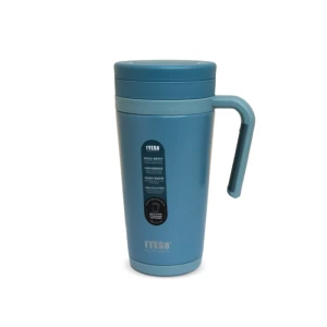 تراول ماگ 500 میل تایسو دسته دار رنگ سبزآبی TS-8839
