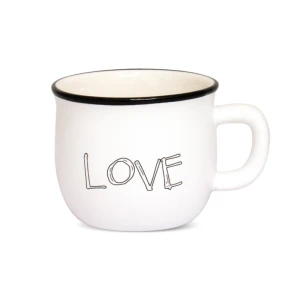 ماگ 150 میل رجینال رنگ سفید LOVE-1