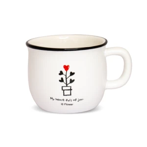 ماگ 150 میل رجینال رنگ سفید Vase of love