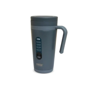 تراول ماگ 500 میل تایسو دسته دار رنگ طوسی تیره TS-8839