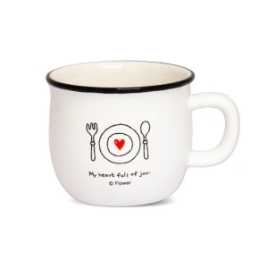 ماگ 150 میل رجینال رنگ سفید Love Plate
