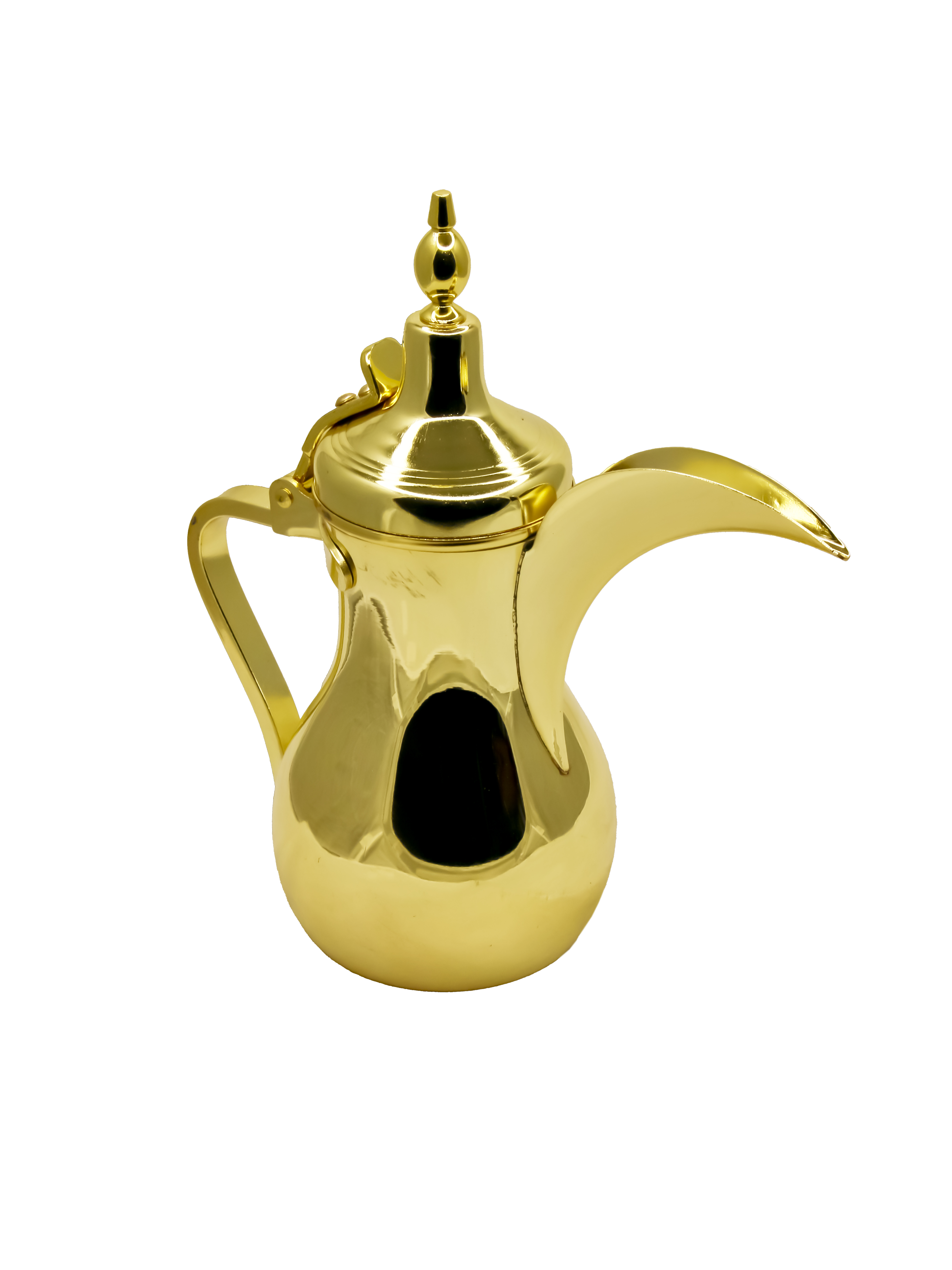 دله عربی 6 نفره برنجی طرحدار رنگ طلایی