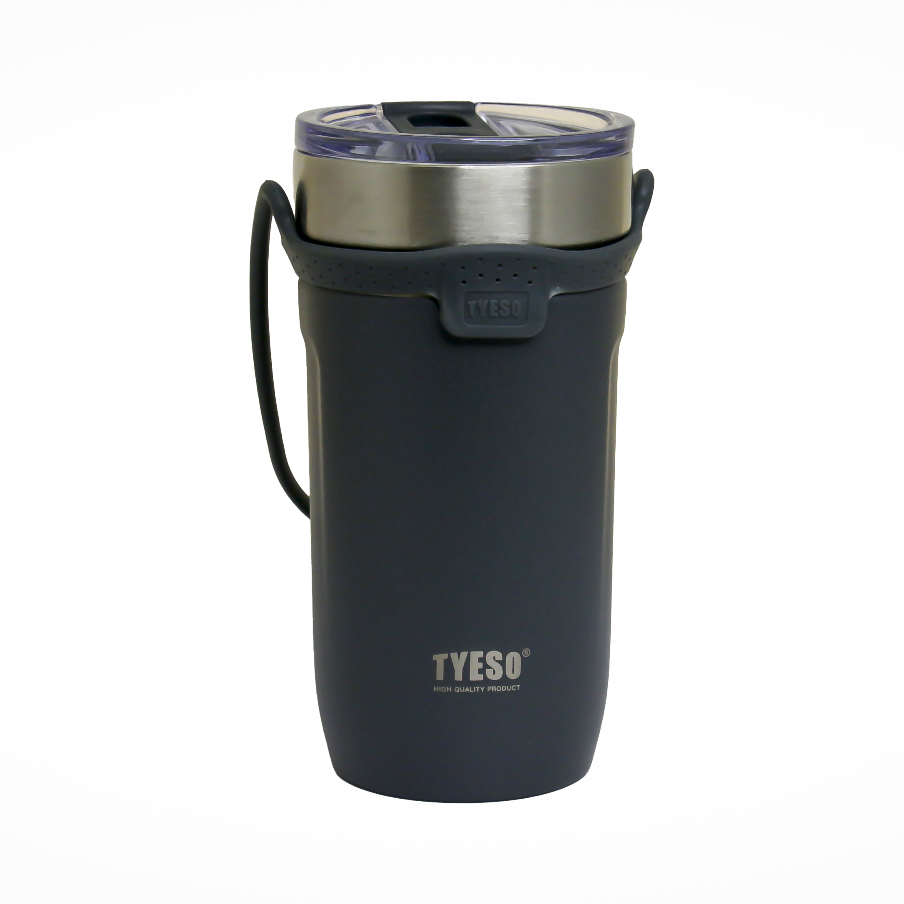 تراول ماگ 550 میل تایسو بند سیلیکونی رنگ طوسی تیره TS-8766B