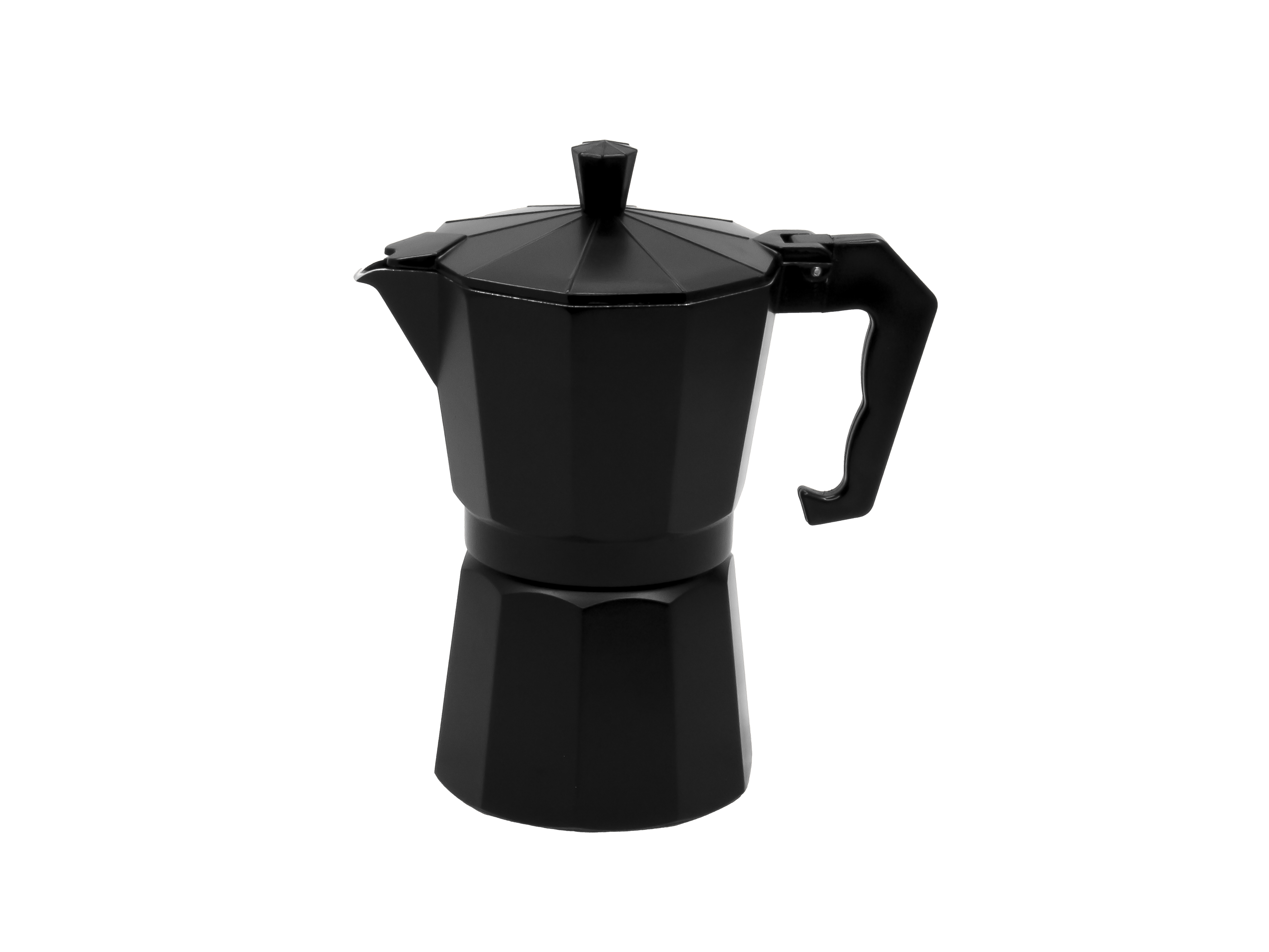 موکا آر اچ 6 نفره سوپاپ ایتالیایی آلومینیومی دسته پلاستیکی رنگ مشکی