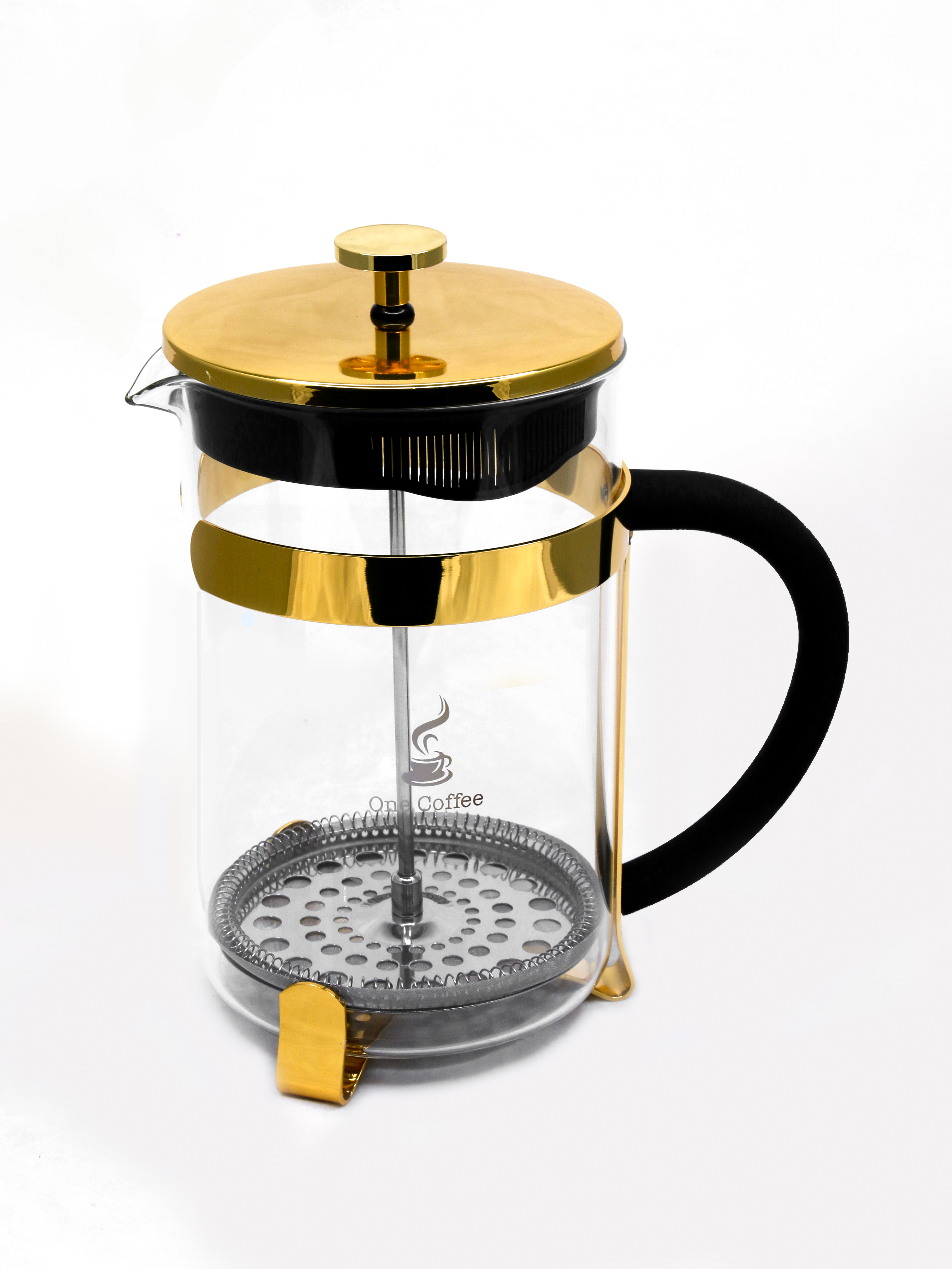 فرنچ پرس وان کافی 1500 میل دسته پلاستیکی رنگ طلایی