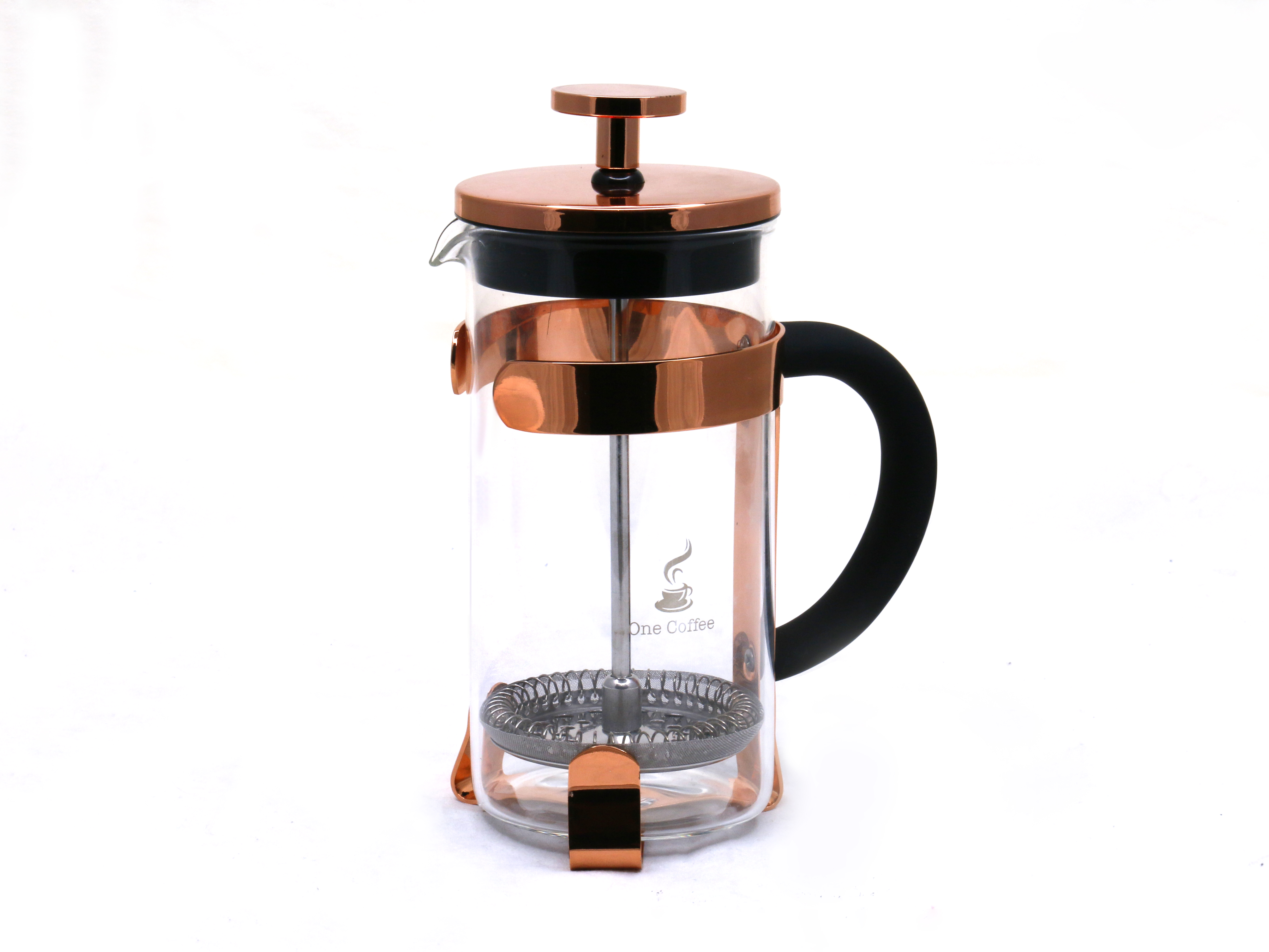 فرنچ پرس وان کافی 600 میل دسته پلاستیکی رزگلد